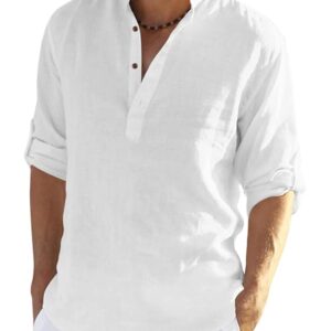 Men's Cotton Levi's Blend Full Sleeve Straight Kurta Designed for Elegant Ethnic Wear, Daily Comfort, or Festive Gatherings